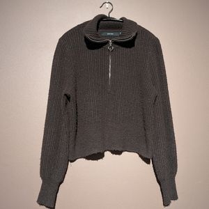 Vero Moda Brown Half Zip Sweater